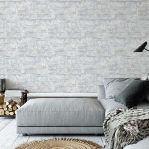 Fashion For Walls 3 Wood/Stone Blue Design Wallpaper AL10222-43